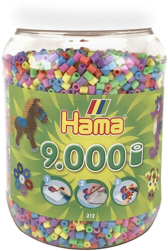 Hama Strijkkralen Ton Met 9000 Stuks Pastel