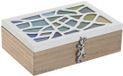 Item International Item Theedoos bamboe - 6-vaks - wit - 24 x 16 x 8 cm