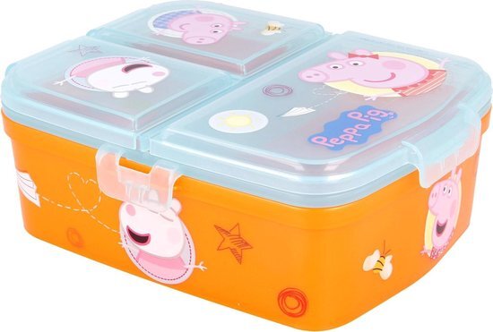 stor Lunchbox Peppa Pig 18,5 X 15 Cm Polypropyleen Oranje/blauw