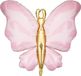 PartyDeco Folieballon Vlinder Roze - 69 cm