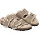 Birkenstock Arizona Oiled Leather Big Buckle Shearling, Sandales femme