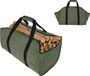 Unyqoos® Sac de transport pour bois, toile, très grand, enduit imperméable, vert