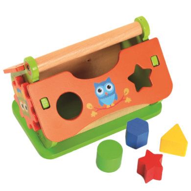 Bino Steekspel Houten huis - Multicolor