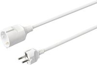 Sygonix Stroom Verlengkabel 16 A Wit 10.00 m H05VV-F 3G 1,5 mm²