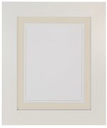 FRAMES BY POST FRAMES DOOR POST Metro Foto Foto Poster Frame met Ivoor op Wit Dubbele Mount 21 x 10 Voor 3 Foto ' s @ 7 x 5 inch, Hout