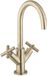 Crosswater MPRO Crosshead wastafelkraan - opbouw - hoog - geborsteld messing (goud)