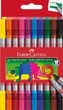 FABER-CASTELL Viltstiftset, 10 viltstiften met dubbele punt