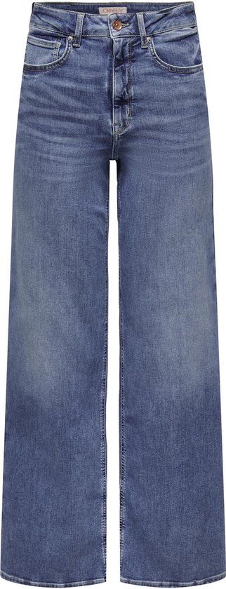 ONLY ONLMADISON BLUSH HW WIDE DNM CRO372 Dames Jeans - Medium Blue Denim - Maat L/32