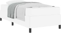 vidaXL Bedframe met matras, Wit, 90 x 190 cm, Stof