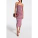 Michael Kors Robe débardeur mi-longue à rayures Deep Mulberry