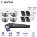 Annke Kit de vidéosurveillance 12 MP, NVR 16 canaux avec 8 caméras IP PoE 12 MP vision nocturne couleur, accès à distance, kit de caméra de surveillance, 4 balles + 4 dômes, HDD 2 To