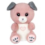 GIPSY TOYS – KNUFFEL HOND CUTYDOOS LOVE POEDERROZE EN GRIJS – 23 CM