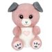 GIPSY TOYS – KNUFFEL HOND CUTYDOOS LOVE POEDERROZE EN GRIJS – 23 CM