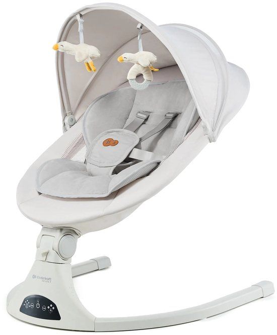 Kinderkraft TULSY – Elektrische wipstoel en ligstoeltje voor baby's – Beige