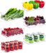 Organiseur de réfrigérateur, set de 6 (3 tailles), Transparent, Plastique