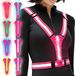 Gilet de sécurité LED vélo - Réfléchissant - 8 couleurs - Rechargeable par USB - Réglable