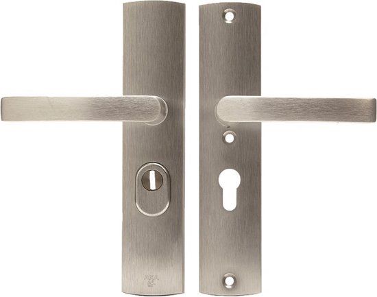 AXA Veiligheidsbeslag Curve Plus Aluminium geslepen Kruk/Kruk PC55 SKG***