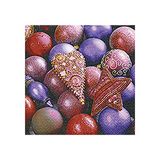 Papieren servetten, glanzend paars, 33 x 33 cm, 20 stuks