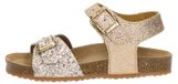 KEQ Sandales Filles - Champagne - Taille 28