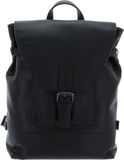 SADDLER Leren Vrije tijd rugzak Rugzak met laptopvak Thebe Backpack Black Zwart