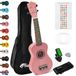TIGER Sopraan Ukulele Kit - Beginners Packs (roze)