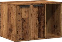 vidaXL Kattenbakkast 60x40x40 cm bewerkt hout oud houtkleurig