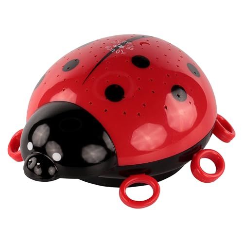 ANSMANN Starlight ladybird LED-sterrenhemelprojector nachtlampje, slaaphulpmiddel voor baby/kinderen/volwassenen, of zelfs als borstvoedingslamp - geteste materialen, rood