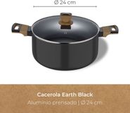 Bergner Marmite EARTH Ø 24 cm Noir