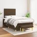 vidaXL Boxspringbed met matras, donkerbruin, 120x200 cm, met stoffen bekleding