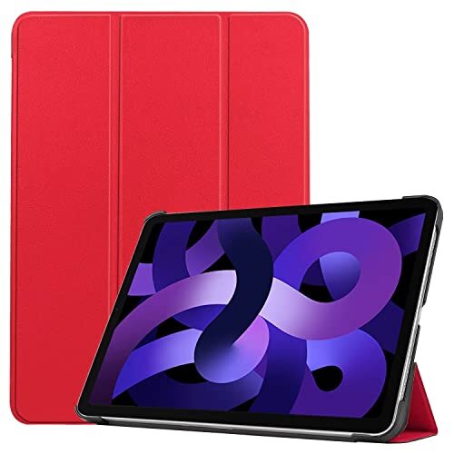 RanTuo Tablet hoesje voor Samsung Galaxy Tab S8, PU huid, licht en dun, waterdicht, stofdicht, anti-val beschermhoes voor Samsung Galaxy Tab S8. (rood)