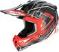 Acerbis Linear, casque de motocross, Noir/Gris Clair/Rouge, S