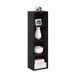 Furinno PASIR Boekenplank, 4-laags moderne boekenplank, open planken, boekenkast 9 x 12 x 42, voor woonkamer, slaapkamer, thuiskantoor, zwart hout