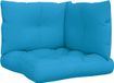 vidaXL Palletkussens 3 stuks stof blauw