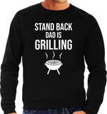 Bellatio Decorations Shoppartners Bv Stand back dad is grilling bbq / barbecue sweater zwart - cadeau trui voor heren - verjaardag/Vaderdag kado XXL