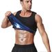 Sauna Vest voor Mannen met Taille Trainer in Blauw