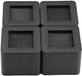 Dailygoody - Rehausseur de meuble - Rehausseur de lit - Noir - Antidérapant - 4 pièces