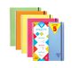 Clairefontaine 328175C Collectie Linicolor Pak met 5 Proactiv'Book Schriften - A4+ (22,5×29,7 cm) - 160 Geperforeerde Pagina's Kleine Ruitjes met Kantlijn - Wit Papier 90 g - Polypro Omslag - Willekeurige Kleuren