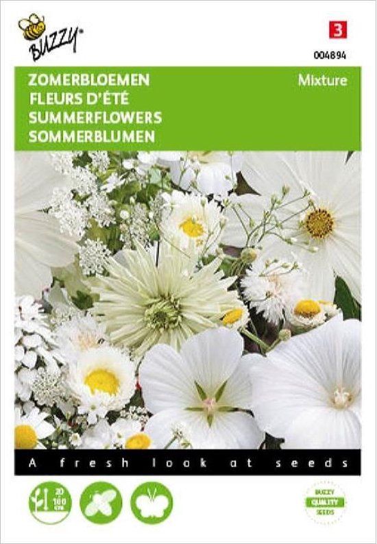 Buzzy Zomerbloemen witte tinten