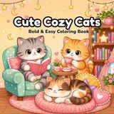 Cute Cozy Cats Coloring Book