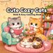 Cute Cozy Cats Coloring Book