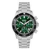 BOSS HB1514321 SEALINER 44mm Heren Polshorloge Groen Stalen Band