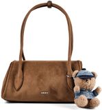 DKNY Amelie Bowling Bag Almond Lichtbruin Schoudertas