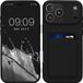 kwmobile telefoonhoesje geschikt voor iPhone 17 Pro Max - Hoesje met pasjeshouder - TPU case in zwart