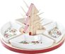 DKD Home Decor Snackdienblad Kerstmis 5 Onderdelen Boomstructuur Keramiek Pijnboom (24 x 24 x 13 cm)