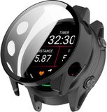 Strap-it hard case hoesje met glasplaat geschikt voor Garmin Forerunner 70 (zwart)
