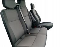 INNY COMFORT Autostoelhoes Set - Op maat gemaakt - Geschikt voor Nissan NV400 2010-2024 - 7-persoons (Doka) - Jacquard - T06 Antraciet/Zwart