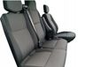INNY COMFORT Autostoelhoes Set - Op maat gemaakt - Geschikt voor Nissan NV400 2010-2024 - 7-persoons (Doka) - Jacquard - T06 Antraciet/Zwart