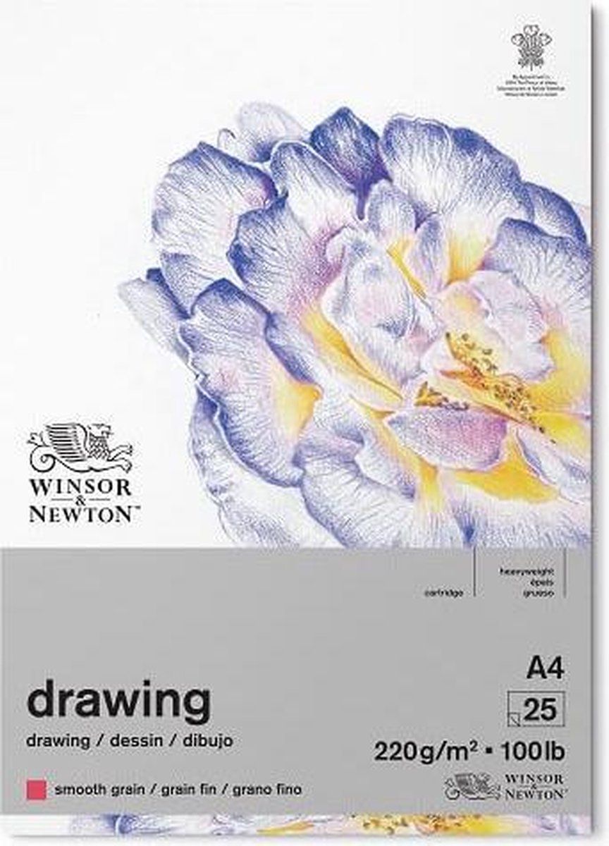 Winsor & Newton Tekenblok Fijne Korrel A4 - wit