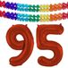 Folat Ballon d'anniversaire en aluminium - 95 ans - rouge - 86 cm