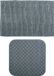 MSV Tapis de douche antidérapant et tapis essuie-pieds - Ensemble salle de bain Sevilla - caoutchouc/microfibre - gris foncé